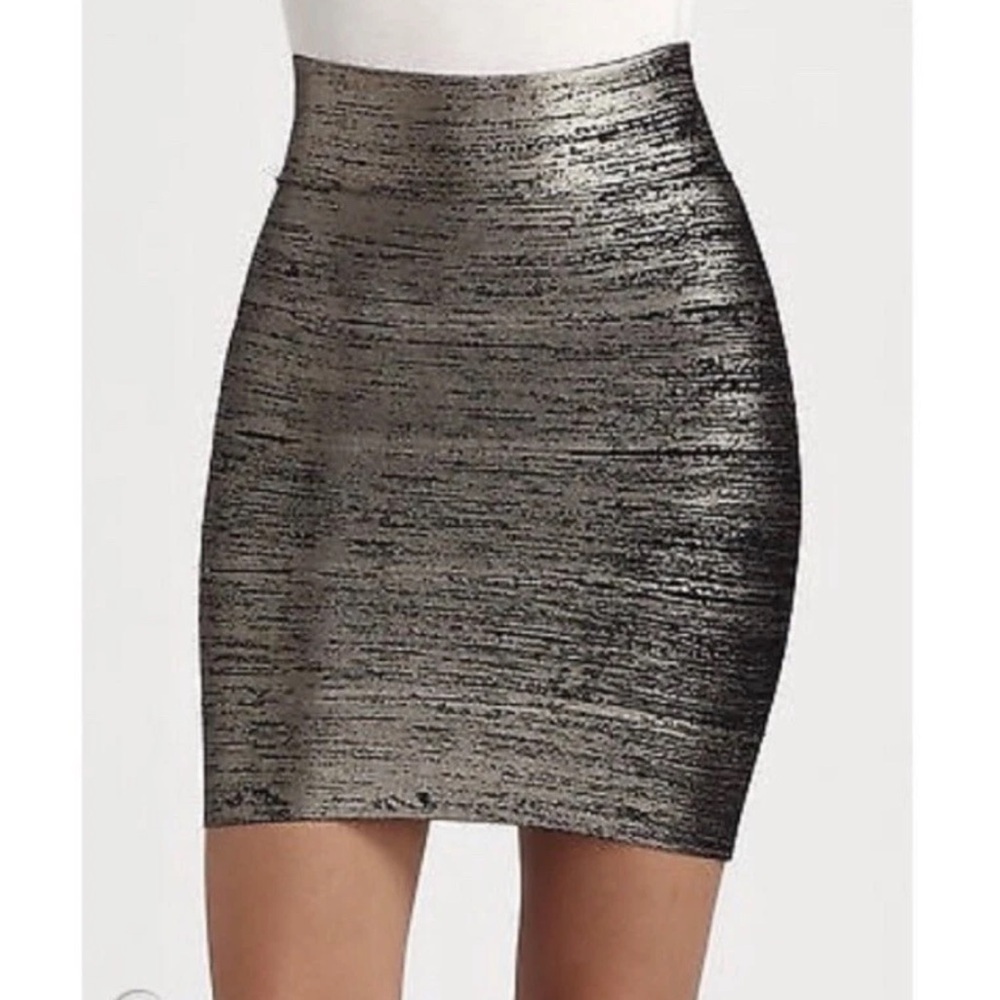 BCBGMaxAzria Metallic Pencil Skirt y2k vintage